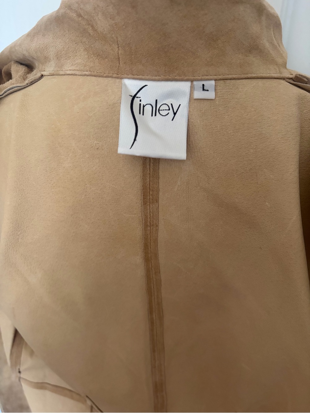 Finley Camel Suede Single-Button Blazer - Picture 9 of 11